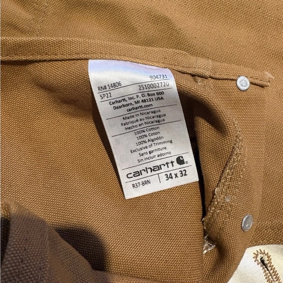 Carhartt Rigby Bib Overall With Double Knee And Snap Sides - Picture 4 of 4